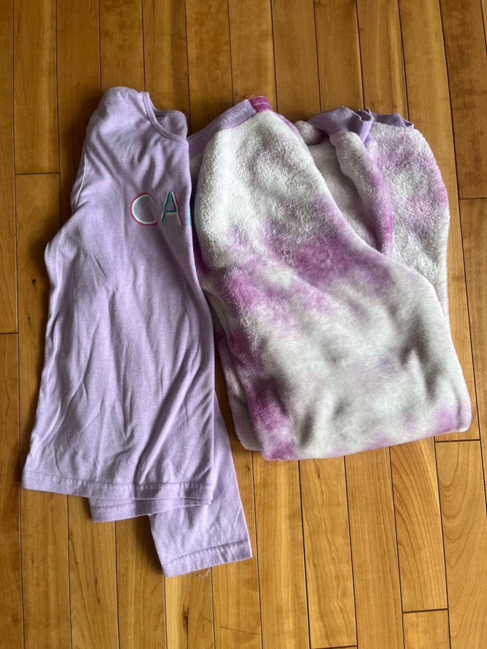 Calvin Klein Kids Lavender and Purple Tie-Dye Pajama Set XL 14-16